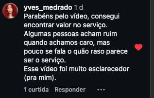 Print de comentário de aluna do Método MAP